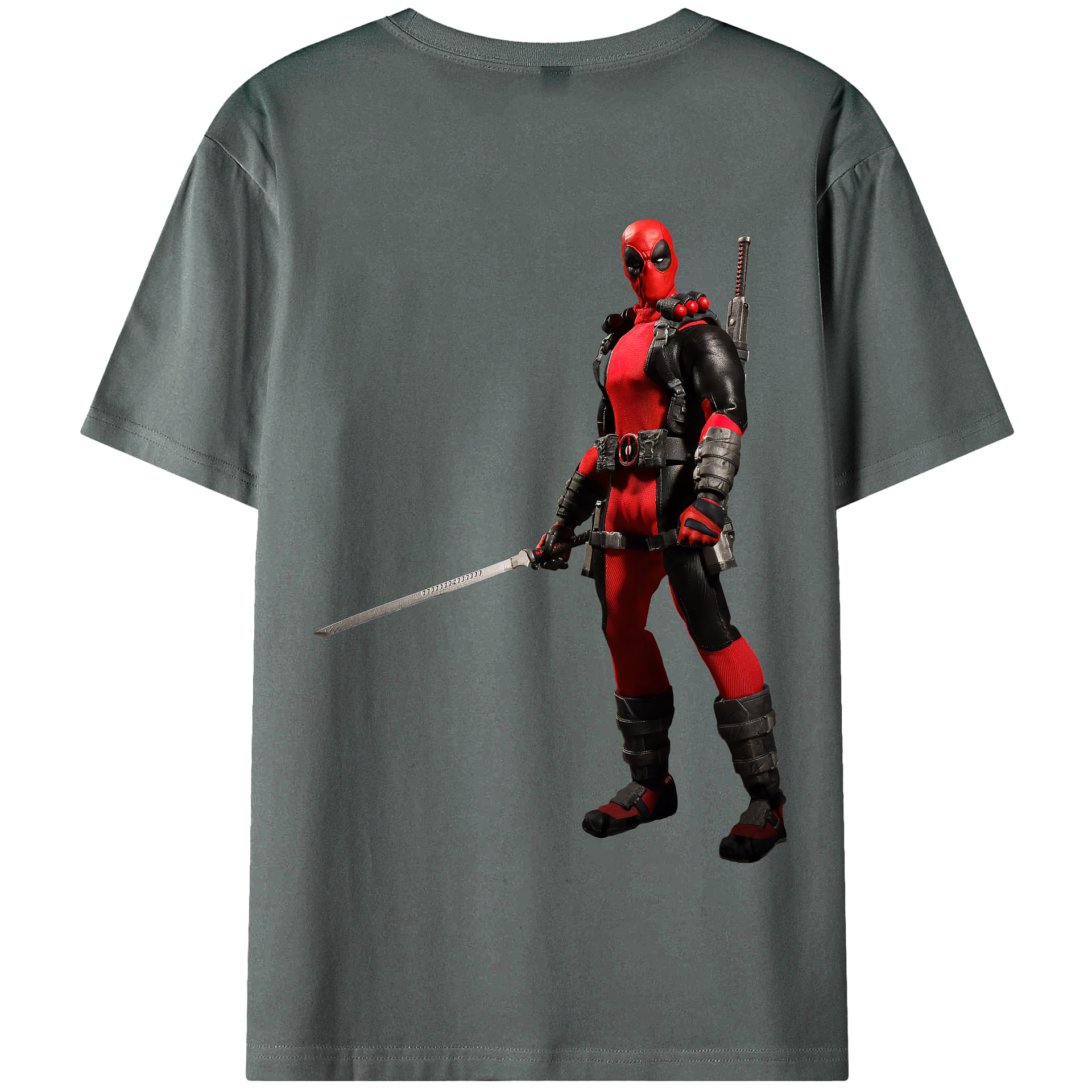 （画像用） Deadpool デッドプール 綿100％半袖Tシャツ（背面プリント）